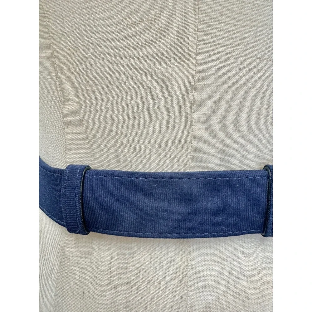 Ralph Lauren Navy Blue Grosgrain Gold Chain Toggle Belt One Size Adjustable